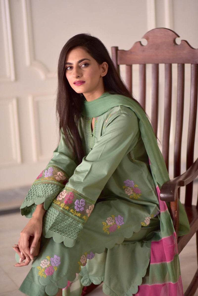Sage Bloom Luxury Cotton Set