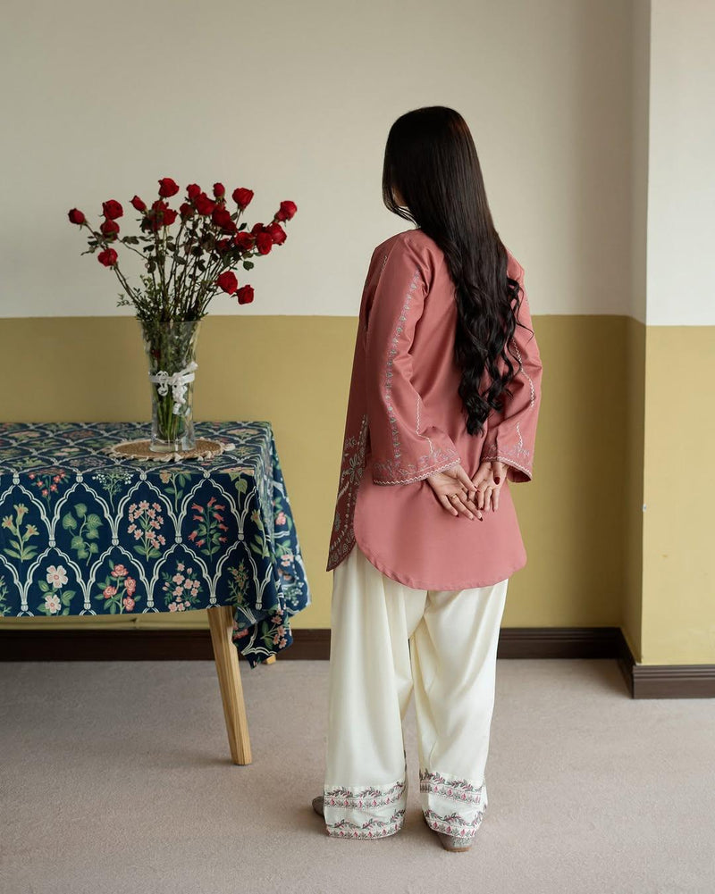 Rosewood Embroidered Lawn Suit