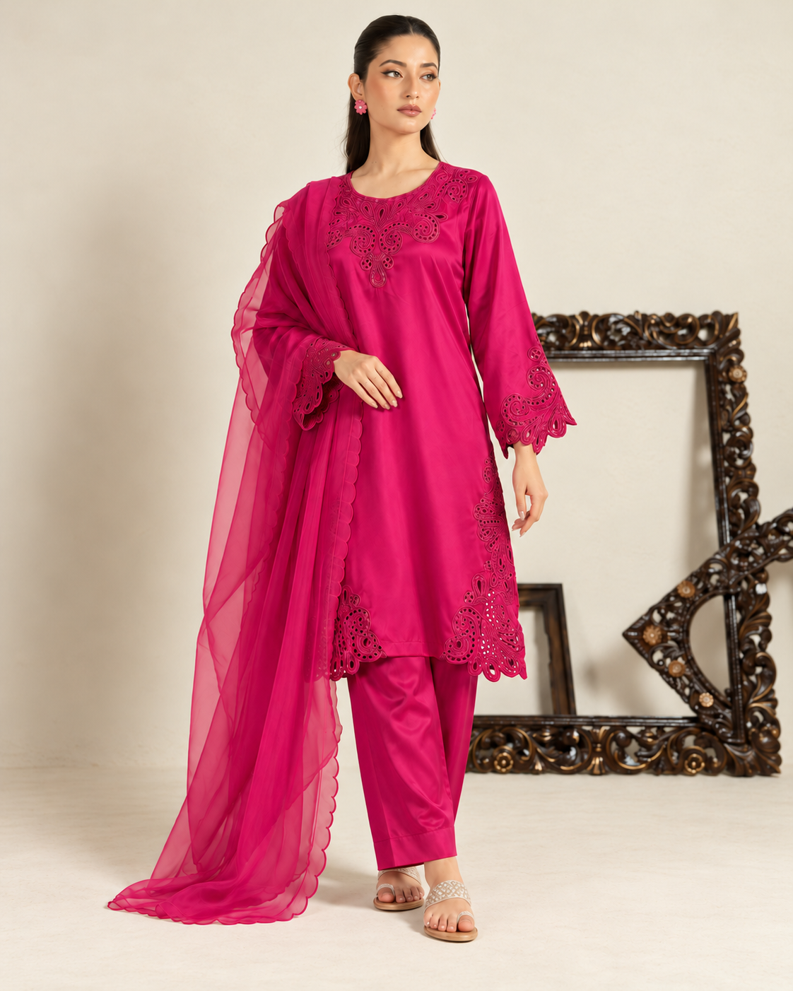 Hadiya 3pc cutwork Kaftan
