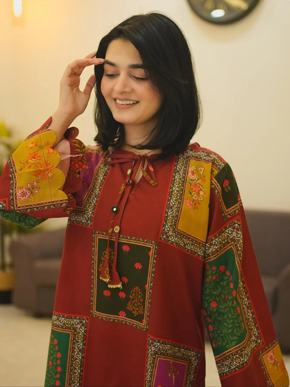 Khaddar Berry Co Ord Set