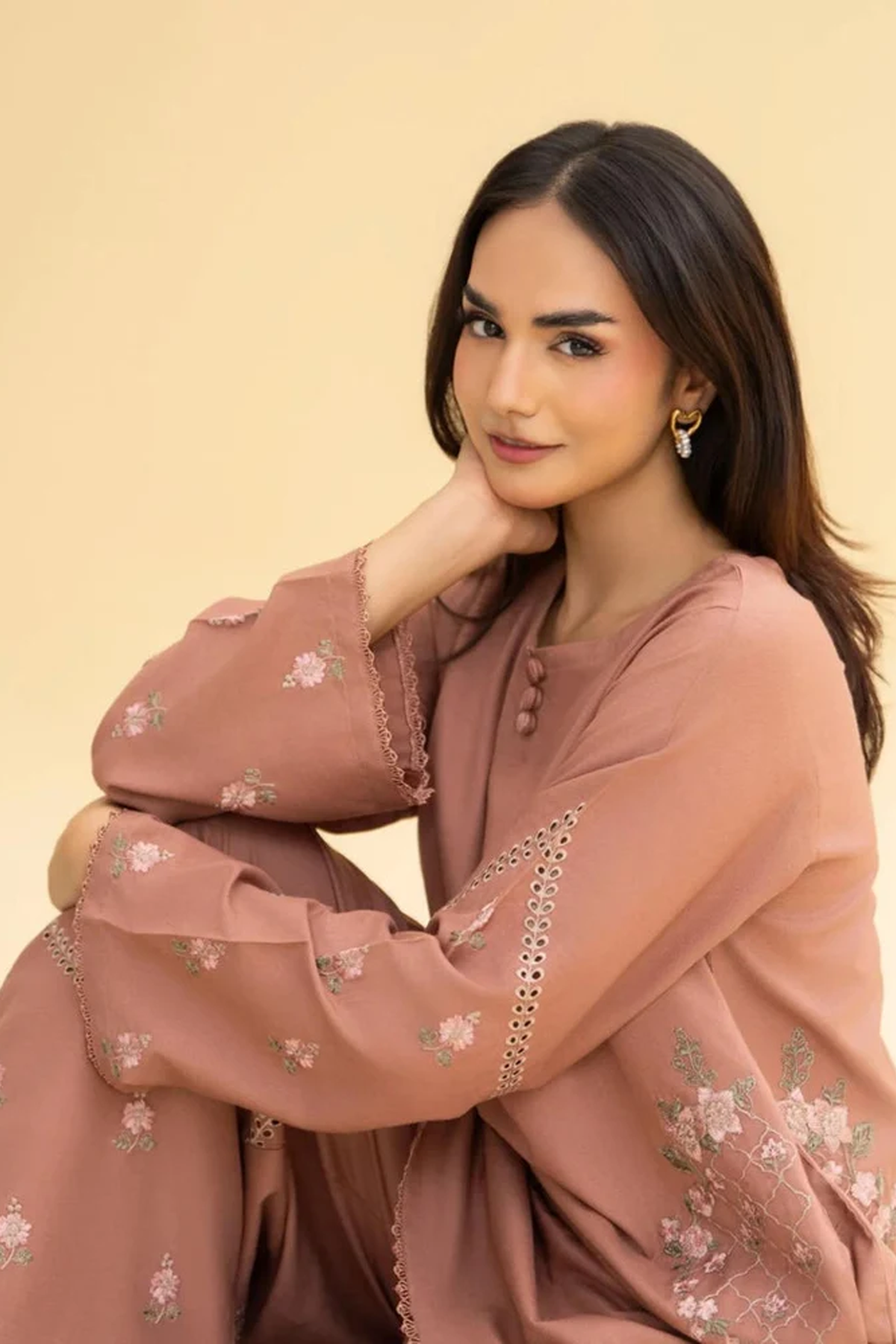 Dusty Rose Embroidered Suit