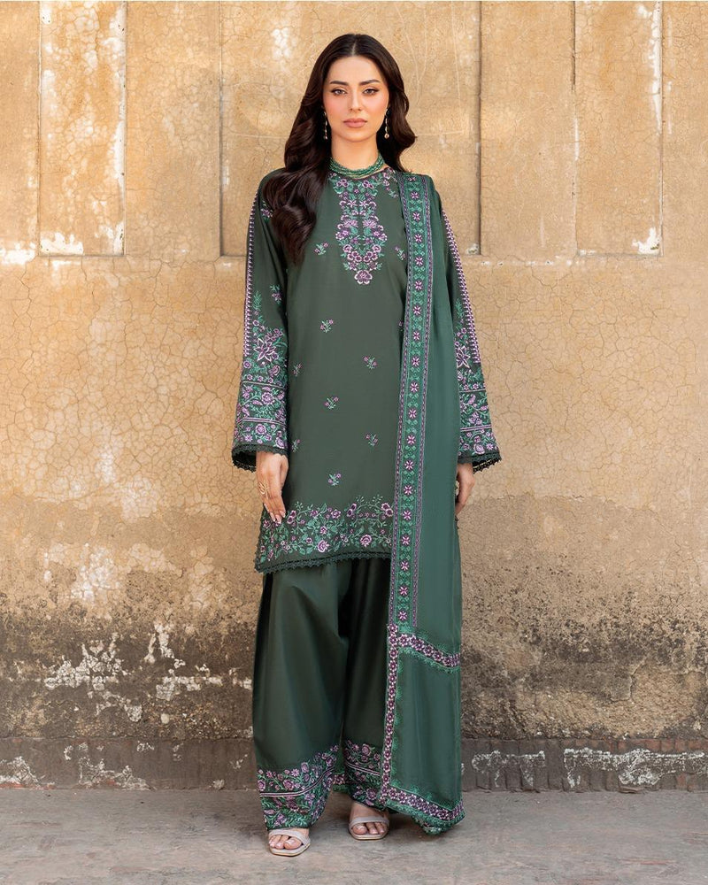 Emerald Floral Embroidered Suit